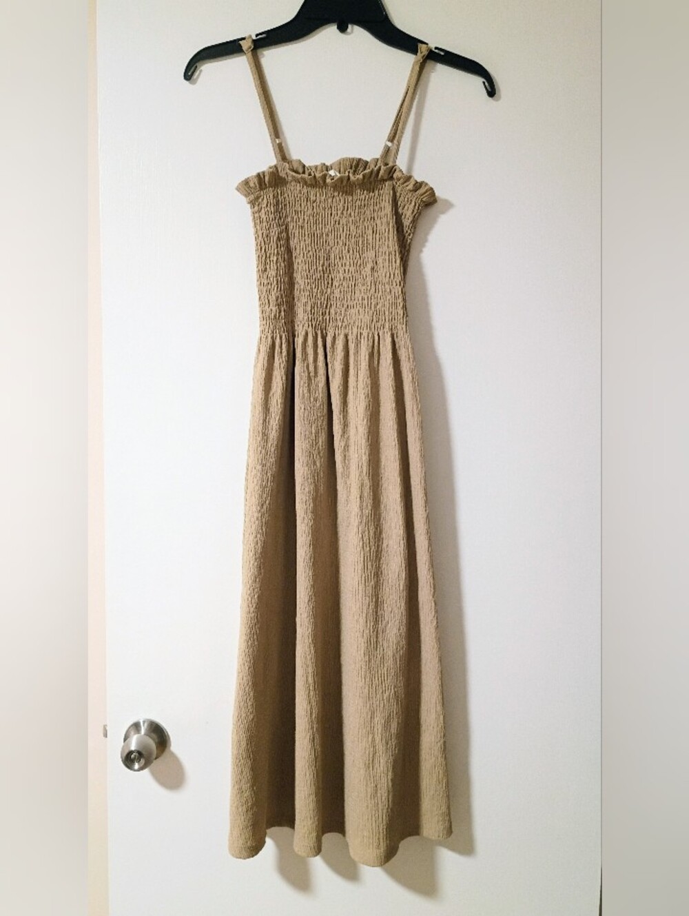 H&M Tan XS Smocked Long Sundress